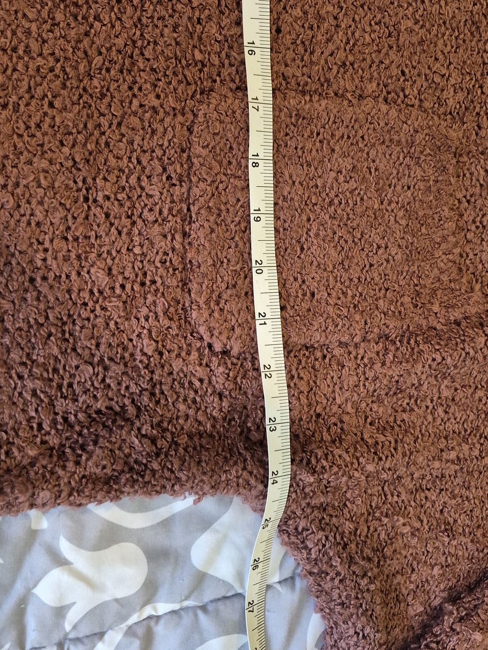 Women's Rust Textured Crewneck Sweater with Pocket - Picture 9 of 11